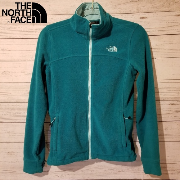 teal north face jacket